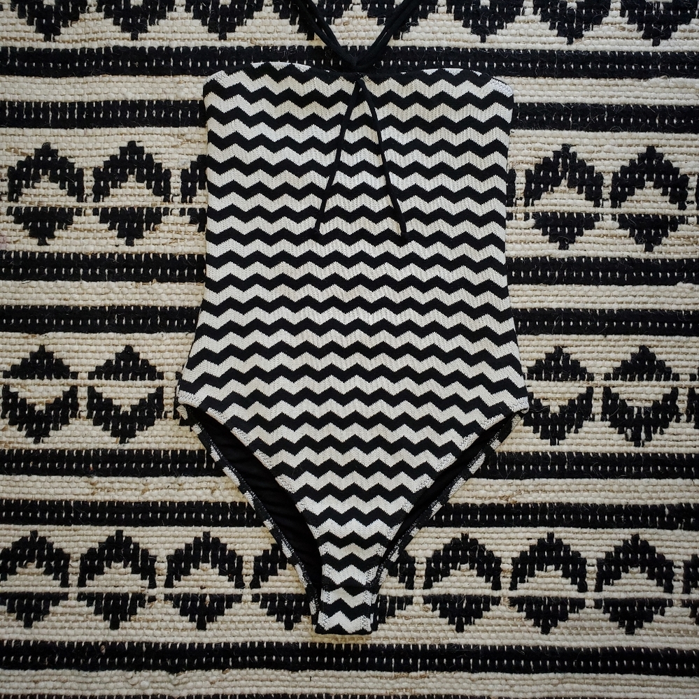 Anthropology Undrest By The Sea, Knitted Chevron Swimsuit